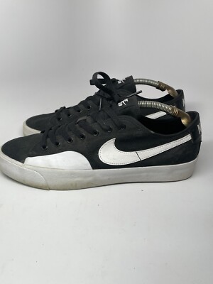 Nike SB Blazer Low Skateboarding Shoes Black Sneakers Dunk Men s Size 9