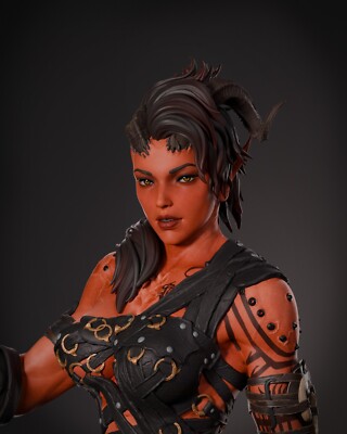 Karlach, Baldurs Gate, 1/4-1/24, Figur, Unbemalt, 3D-Druck, Statue, Abe3D, MFW