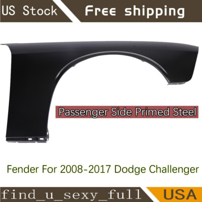 Passenger Right Side Primed Fender for 2008-2017 Dodge Challenger CH1241285 USA