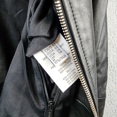 Bally Leather Full Zip Bomber Jacket Men's 38 Black Ribbed Bally Leather Full Zip Bomber Jacket Men's 38 Black Ribbed