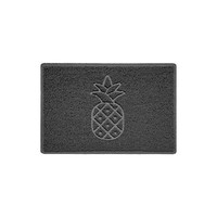 Indoor and Outdoor Door Mat Pineapple Spaghetti Coil Doormat in Dark Grey Heavy