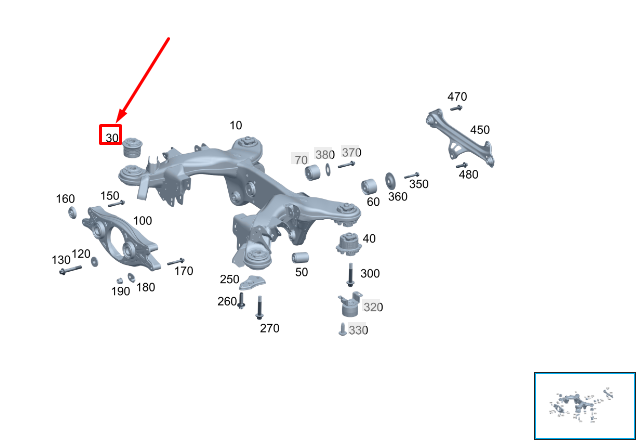 Neu MERCEDES-BENZ S W223 Hinterachs-Hilfsrahmen vorne montiert A2233510000