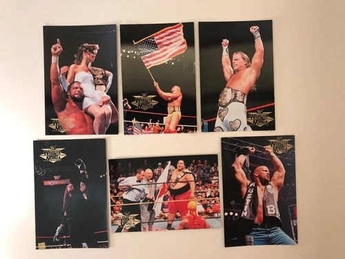 WWF CLASSIC WRESTLEMANIA PHOTOCARDS by COMIC IMAGES 1999: CHASE CARD SET (6) 4X6