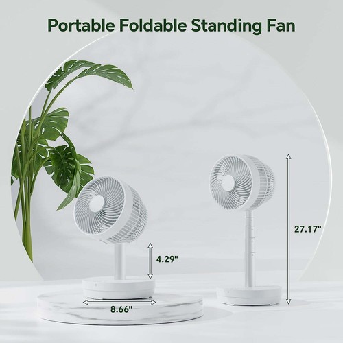 Portable Oscillating Fan, 2-in-1 Standing Fan with Remote, 10 Speeds, 7.5T Timer - Picture 3 of 6