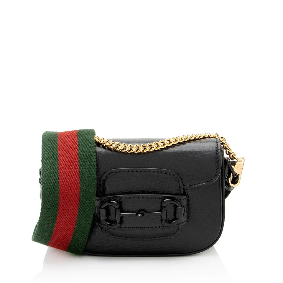 Gucci Leather Horsebit 1955 Super Mini Shoulder Bag