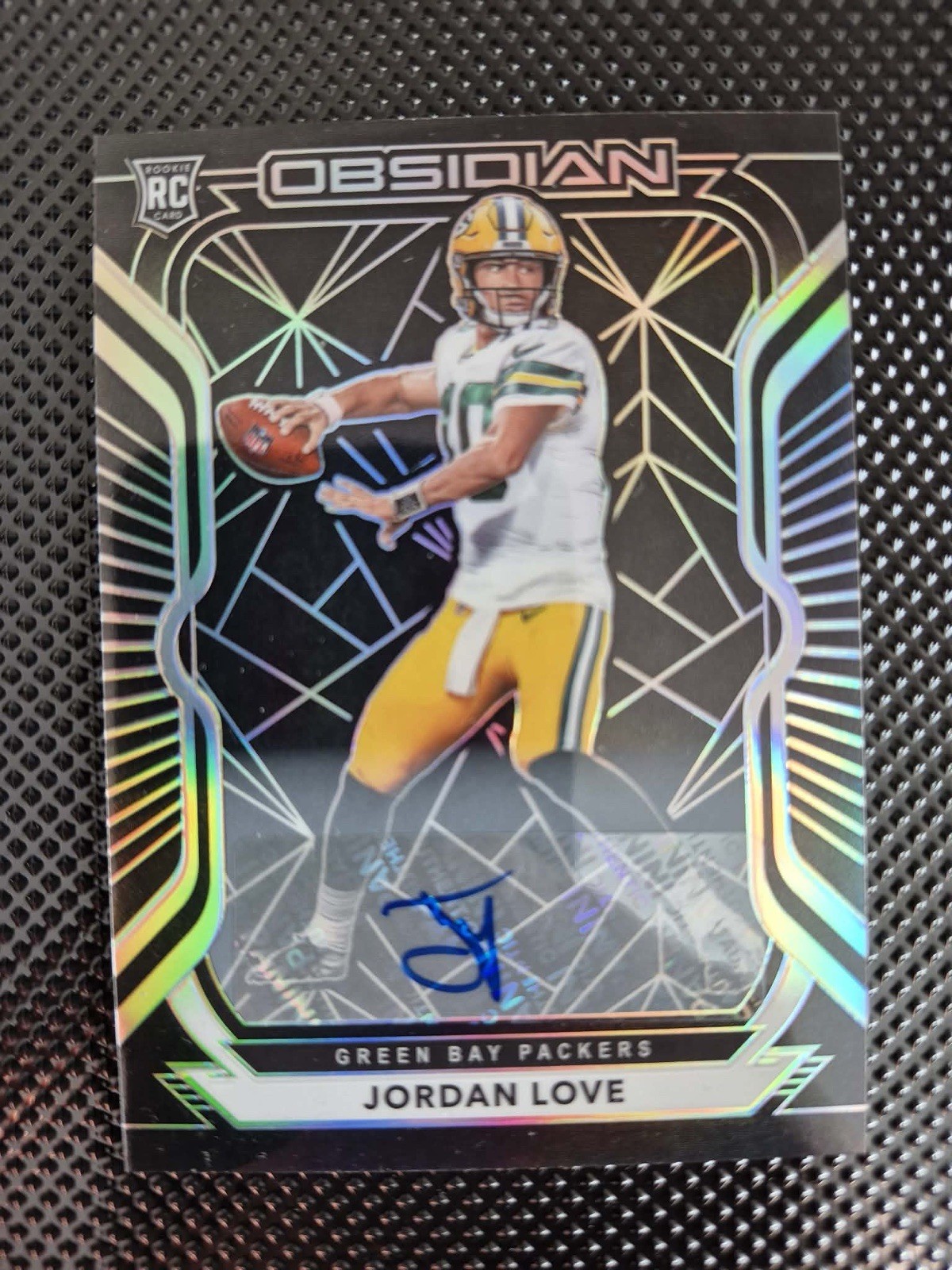2020 Panini Obsidian Jordan Love Rookie Auto Packers #/150 JH