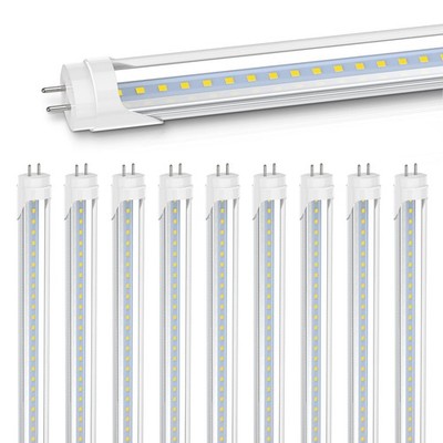 CNSUNWAY 10-Pack T8 LED Tube Lights 4Ft, 18W 2400LM 6000K, Single or Double E...