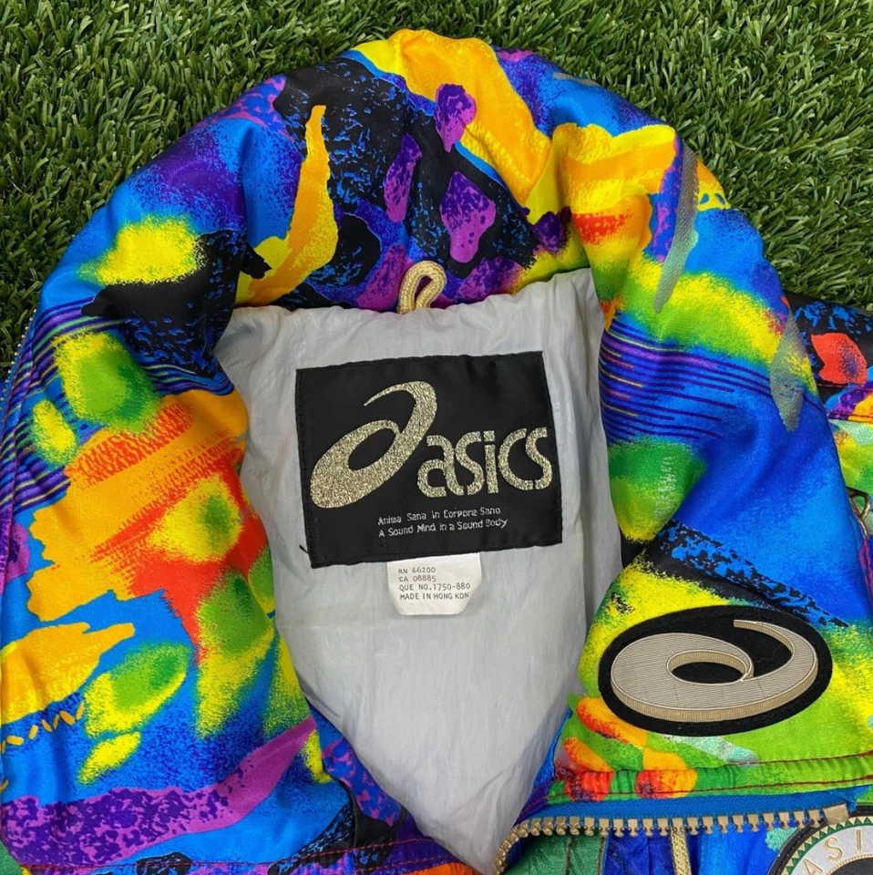 Vintage 1980’s Asics “Austria Ski Team Jacket”, Blue, Green, Orange XL - Image 3 of 4