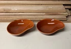 2 Vintage Red Wing TOWN & COUNTRY MCM Berry Fruit Bowls Rust Eva Zeisel 5" x 6"