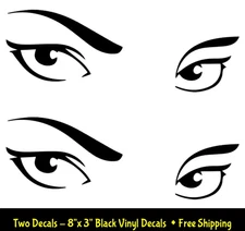 Sexy Eyes Graphic Two Pack 8" Vinyl Decal Car Window Laptop Tumbler