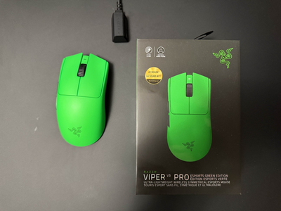 Razer Viper V3 Pro (Esports Green Edition) + Dot Skates Applied | eBay
