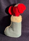 TWO Vintage 70’s Adorable Felt & Cloth Christmas Mouse dolls 6.5” Santa & Helper — photo 6