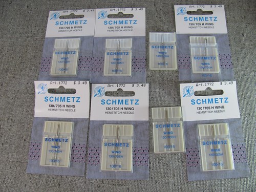 8 Schmetz Hemstitch Wing Sewing Machine Needle 130/705 H Wing Size 100/16