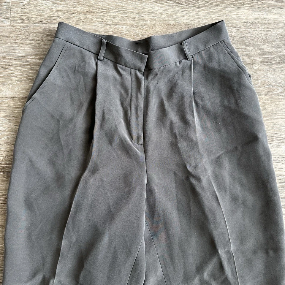 Pantalones de trabajo informales Jones New York 100 % seda grises para mujer 6’s Foto 2 de 4