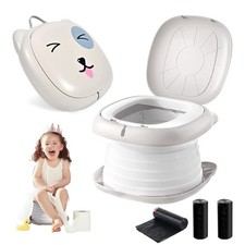 Travel Potty for Toddler Portable Foldable Potty Training Toilet for Boys Gir...