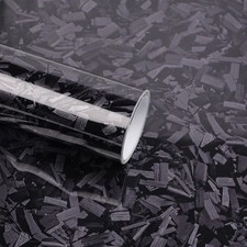 Black Carbon Fiber Vinyl Wrap, High Gloss Vehicle Car Wrap Film 5ft x 1ft