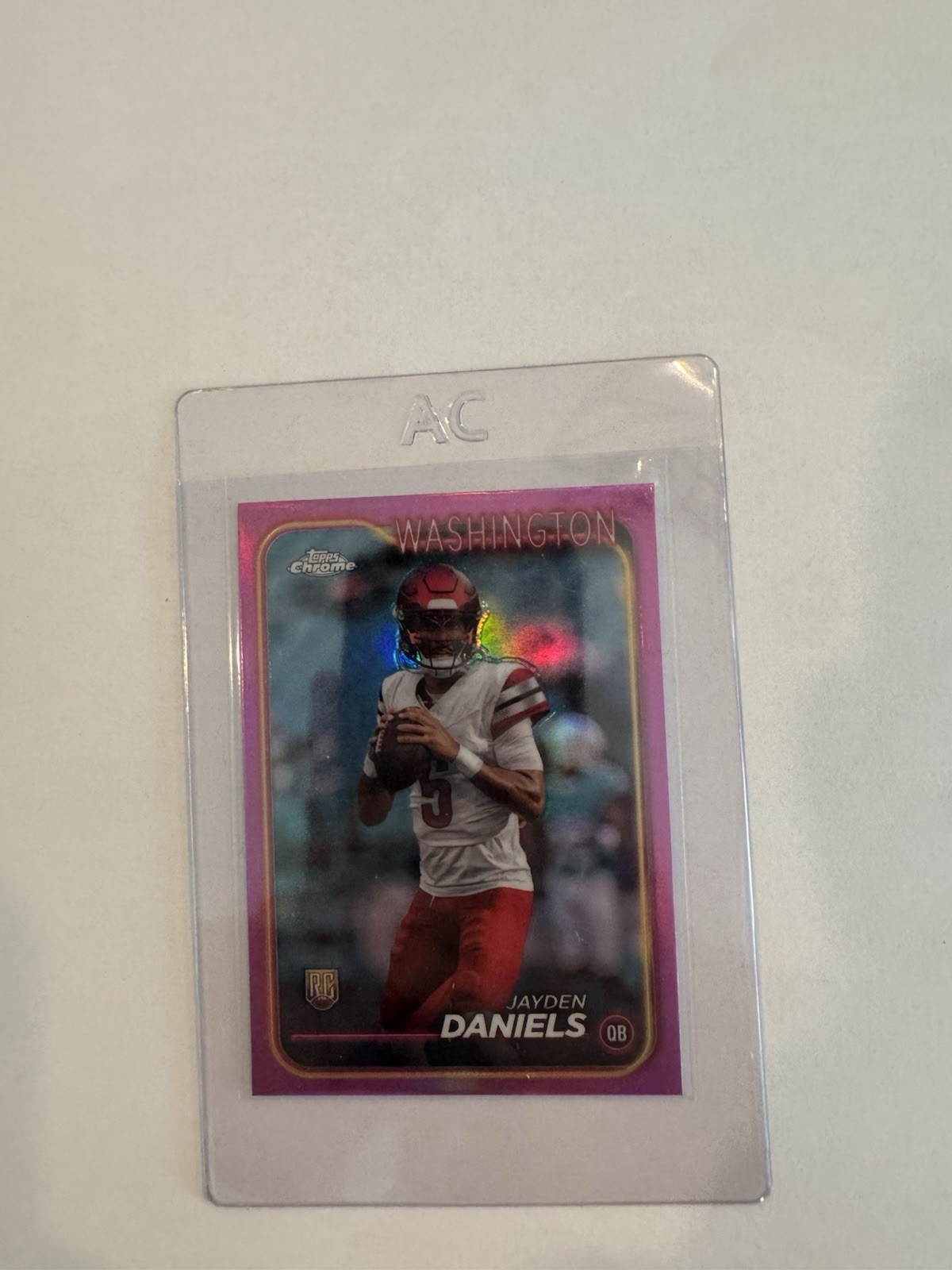 2024 Topps Chrome - Rookies Jayden Daniels #201 Pink Refractor (RC)