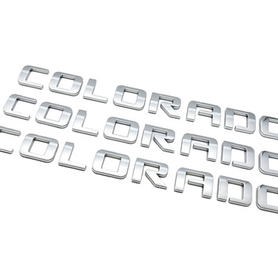 3Pcs Tailgate Door Side Badge For Colorado 3D Letter Emblem Gloss Chrome 2007-21