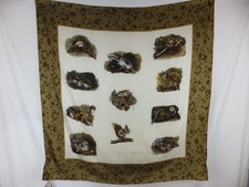 BOUTIQUE BIS by ELEGANCE Vintage Tuch 100% Seide NEU Wildtiere Motiv