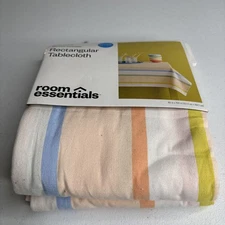 Room Essentials Rectangular Tablecloth 60" x 104" 100% Cotton NWT T17