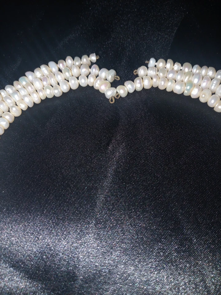 3 FILI PERLE DI FIUME PER COLLANA - Immagine 4 di 4