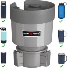 Seven Sparta Car Cup Holder Expander Organizer with Adjustable Medium*1, Gray 