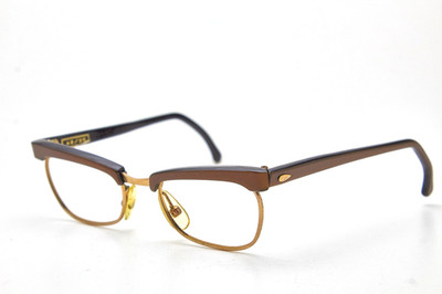 back glasses METALVISTA frame CAPRI 1/25 12KF glasses butterfly 60s unisex