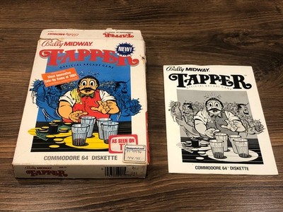 Tapper (Commodore 64/128, 1983) BOX and INSTRUCTIONS ONLY