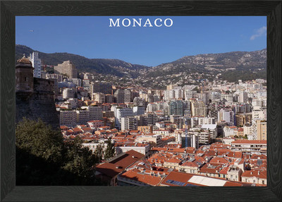 Monaco Framed Wall Art Poster Canvas Print Picture