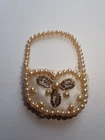 Vintage Premier Barbie Tammy Clone Doll White Satin Pearl Beaded Purse Bag