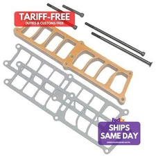 Trick Flow TFS-51520006, Kit Brown Phenolic Heat Spacer Kit Holley Sbf Efi Manif