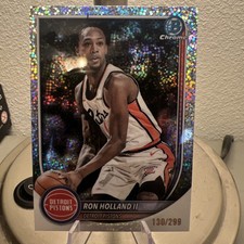 2025-26 TOPPS BOWMAN CHROME RON HOLLAND II SPECKLE REFRACTOR /299 - PISTONS