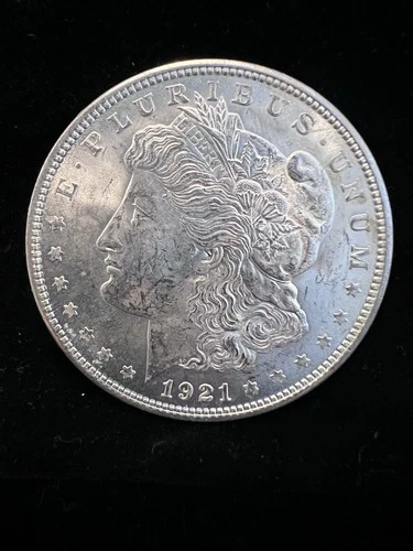 1921 Morgan Silver Dollar • Raw AU • Strong Detail • Final Year Type