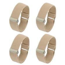 Elastic Adjustable Armband, 4Pcs Elastic Armbands for Sleeves, Khaki