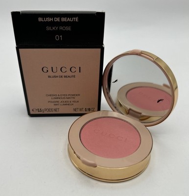 Gucci Blush De Beaute Cheek & Eye Powder Luminous Matte 01 Silky Rose NEW IN BOX