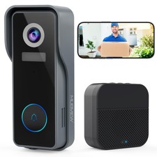MUBVIEW Wireless Doorbell Camera with Chime, 2K Video Doorbell Wireless