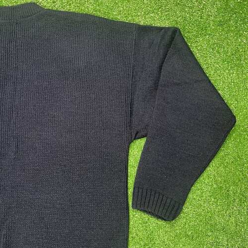 Vintage 80s New Era American Flag Navy Blue Knit Sweater Men’s Large Made In USA - Picture 19 of 20