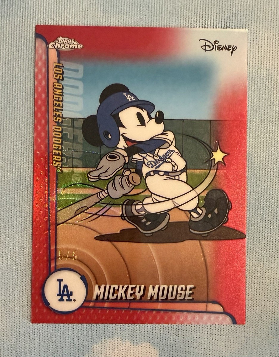 2025 TOPPS CHROME DISNEY mickey パラレル 2025 Topps Chrome Disney Mickey Mouse MLB Refractor Los Angeles