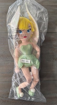 Disney Store 20 Inch Tinker Bell Rag Doll New Sealed in Bag Vintage Plush