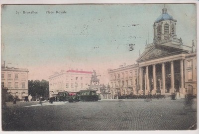 AK Bruxelles Place Royale, ca. 1914, Bertels, Postkarte, gebraucht, gut