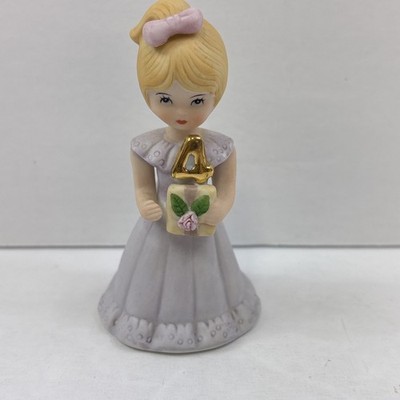 Enesco Growing Up Birthday Girls Age 4 Blonde Figurine 1981 Vintage IOB