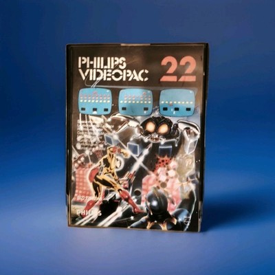 PHILIPS VIDEOPAC Game 22 Box Das Weltraum Monster Spiel Retro Vintage