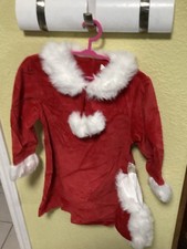 Kids Red Santa Dress-Up Top with White Faux F...