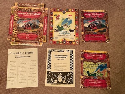AD&D World of Greyhawk 1983 Box Set 1015 Maps Included TSR Dungeons & Dragons