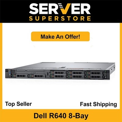 Dell PowerEdge R640 Server 2x Silver 4110 = 16 Cores H730P 32GB RAM 2x trays