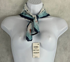 INC Women's 2-Piece Floral Face Mask  Bandana Scarf Set, Blue Multi, One Size