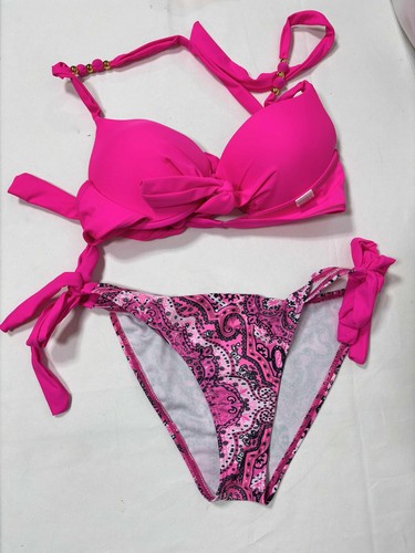 Sexy Push Up Bikini Sets für Damen, Neckholder zum Binden Bügel Boho Badeanzug Gr. S - Bild 3 von 6