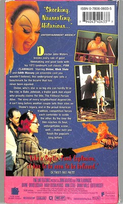 Pink Flamingos VHS 1997 25th Anniversary John Waters Divine NC-17