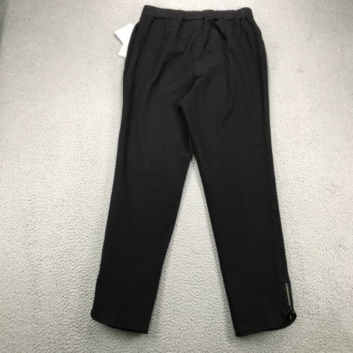DREAM JEANNES Womens Size MEDIUM Black Pull-On Ankle Pants w/ Glam Zipper NEW - Picture 2 of 16