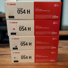 Canon Genuine 054H Complete 4 Color High Yield Toner BK,C,M,Y No Extra Charges  